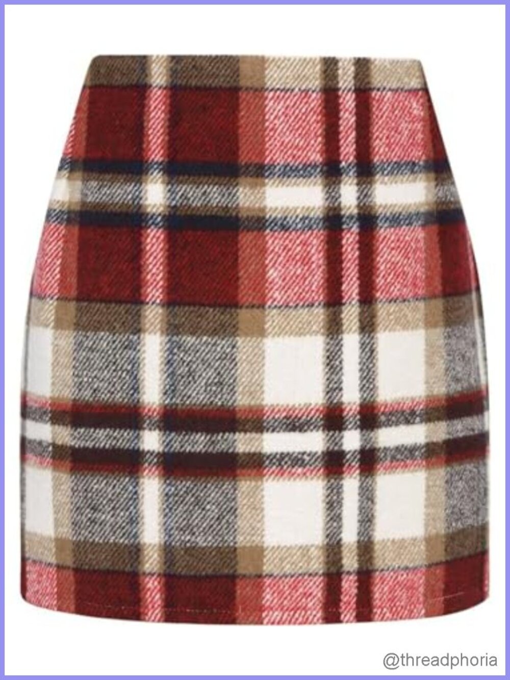 High Waisted Plaid Mini Skirt Women Casual Bodycon Flannel Above Knee